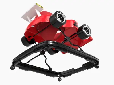 Racing car baby walker 3D model
