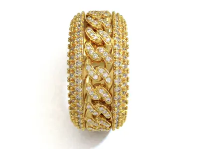 SpinnerRing Bundle Rotatable Wide Chain sizes  6-7-8-9-11-12 3D Model Pack