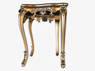 Carved console ornament for cnc 01 3D model
