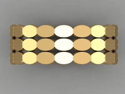 Flat bead band Free 3D print model