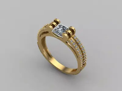 Women Ring 3DM Womens Ring 3d models 3D print model 3D print model 59