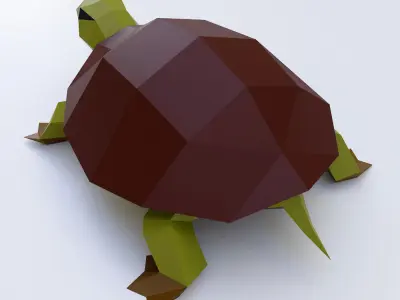 Turtle toon 3d model  Low-poly 3D model
