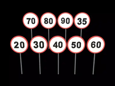 Speed Limit Sign 3D model