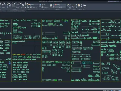 Autocad blocks library model 2D 3D model