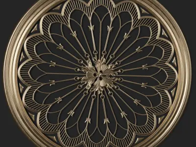 8 Ornament Circular 3Dmodel  Brush alpha 3D model