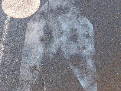 Wet asphalt 50 png pbr seamless 4k 3D model