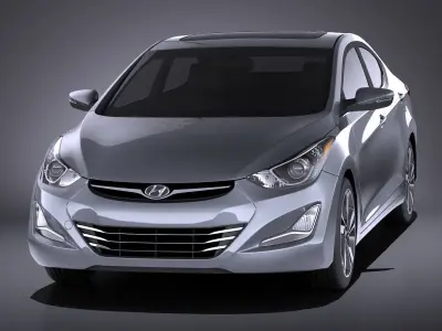 Hyundai Elantra Sedan 2016 VRAY 3D model