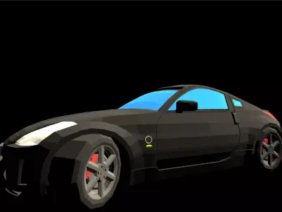 Low Poly Car sports 3D model