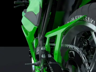 kawasaki ninja300 moto  3D model