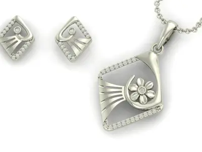 Pendant Necklace 3D print model 12