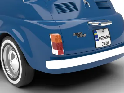 Fiat 500L 1969 3d model 3D model