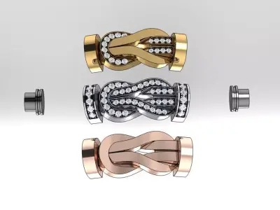 Chance Infinie Large bracelet 3D print model