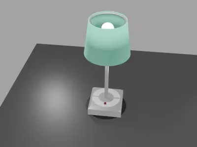 Low Poly Lamp table with shade Free low-poly 3D model