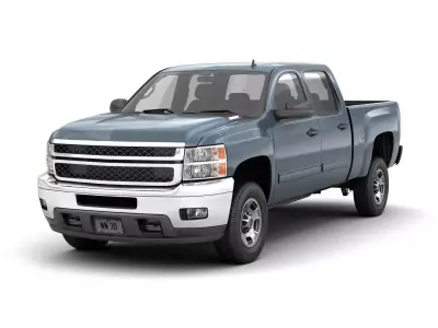 GENERIC CREW CAB PICKUP TRUCK 17 3D model