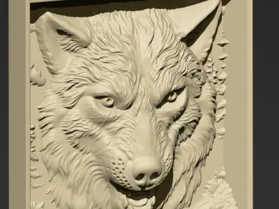 Wolf Head A13 3D print model