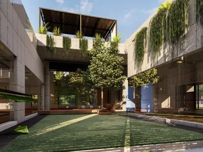 MODERN LUXURY HOUSE MODEL AND RENDER MODERN HOUSE DESIGN 3D model