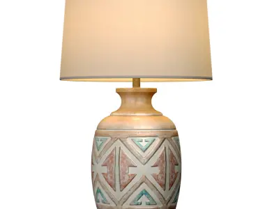 Rustic Southwest Country Nightstand bedside Provence Table Lamp  3D model