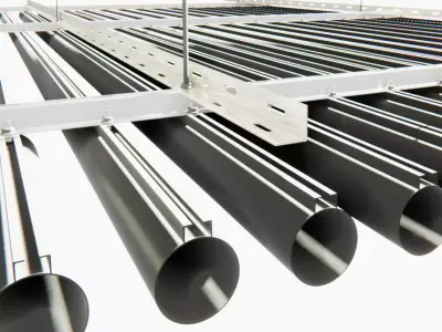 BIM-GC-Square Baffle Suspended Ceiling System  -From Architect- 3D model