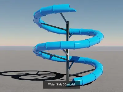 Two Water Slides 3D models 3D Model Pack