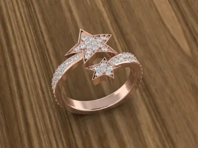 Jewelry Diamond Ring 3D print model