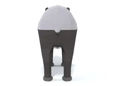 Low Poly Cartoon Tapir Low-poly 3D model