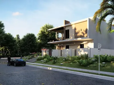 Casa Scene-villa-modern house 3D model buy