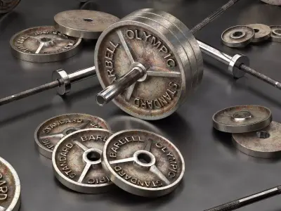 Olympic Standard Barbell 3D model