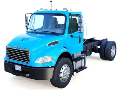 Freightliner M2 106 Day Cab truck Low-poly 3D model