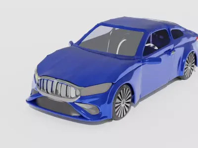 The Blue Car 3D model