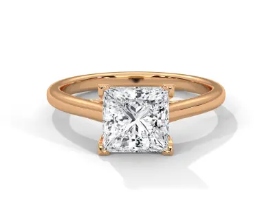 solitaire ring with detail images and 360 render videos 103 3D print model