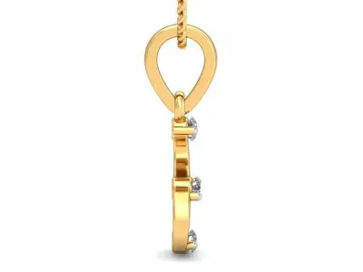 Solitaire Women Pendant 3dm STL OBJ FBX Renders Details 3D print model 72