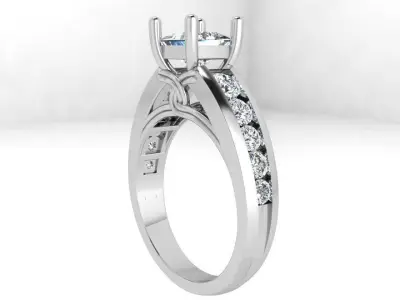 Princess Channel Setting Ring 3623 3D print model