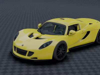 Henessy Venom GT Low-poly 3D model