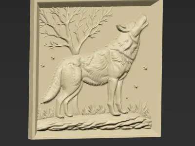 Howling Wolf A73 3D print model