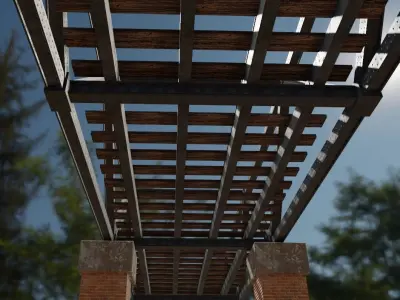 Train Bridge - Iron - Ponte de Trem Low-poly 3D model
