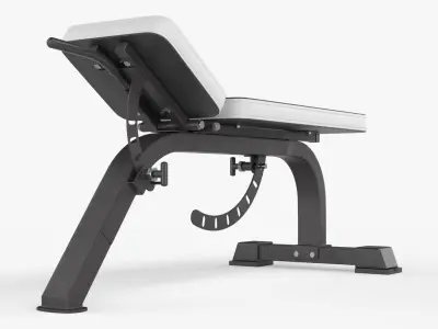 Weight flat bench adjustable 02 3D model