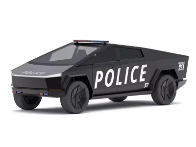 Tesla Police Cybertruck 3D model