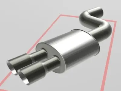 Exhaust Low-poly 3D model