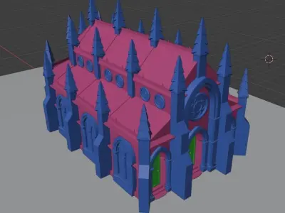 Gothic church 3D model purchase