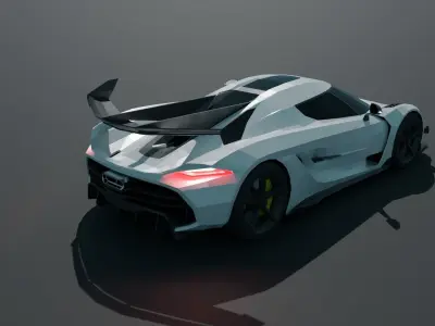 Koenigsegg Jesko Low-poly 3D model