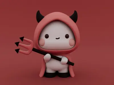 Little Kawaii pandas 3D Model Collection