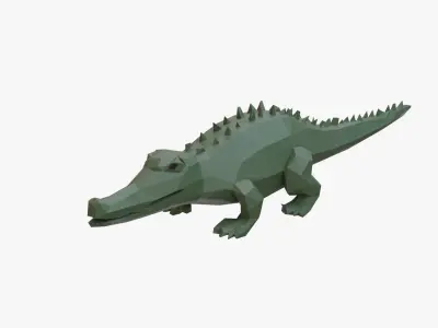 Crocodile low poly Low-poly 3D model