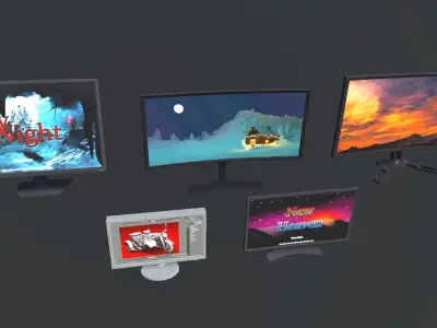 Ultimate Gamer Room Low-poly 3D model