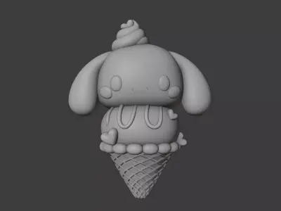 Ice cream sanrio cinnamoroll 17 3D print model