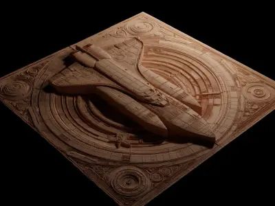 Space Shuttle CNC 3d Print High Relief Sand Casting 3D print model