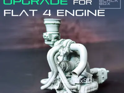 PRO Turbo UPGRADE SET for our  Flat FOUR Base engine 1-24th 3D print model