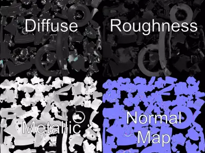 Sleek Black Motorcycle model pack Low-poly 3D model