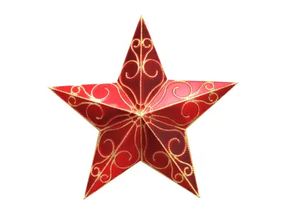 Xmas Decoration - Star Low-poly 3D model
