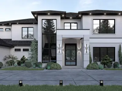 Modern House Stl-dae Digital File 3D Model of the house 3D print model