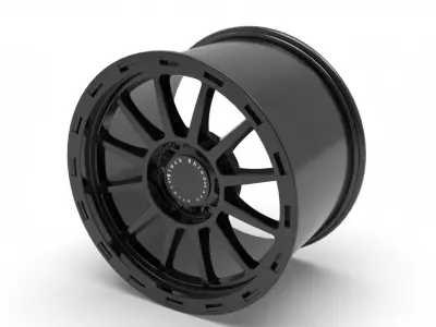 Matte Black Black W Black Bolts Rf Black Rhino Riot Beadlock 3D print model